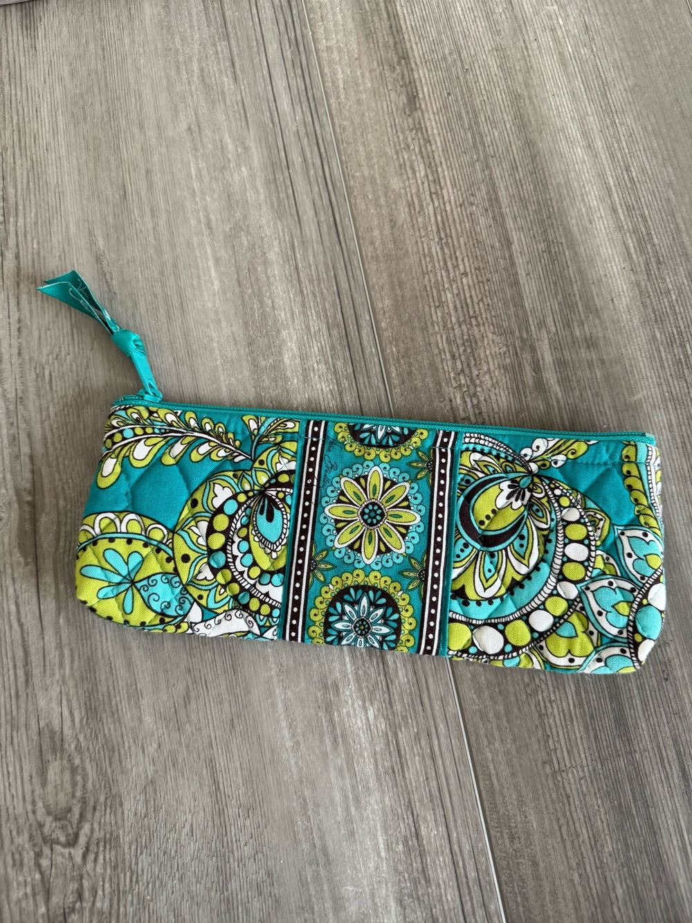 Vera Bradley Peacock Pencil Cosmetic Bag/Pencil Pouch NWOT